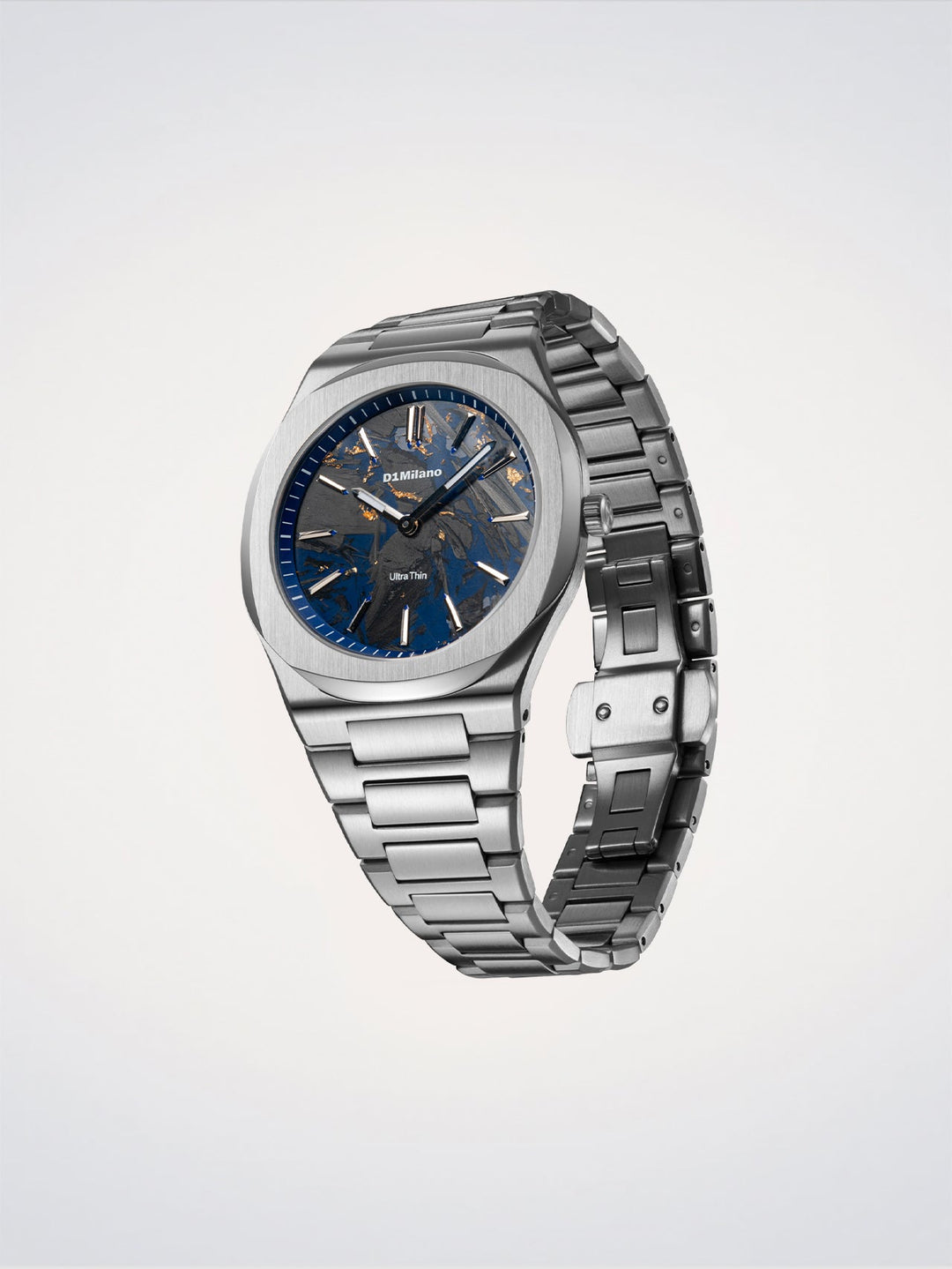 Montre ultra fine D1 Milano Carbon Reef 39 mm D1-UHBJ04