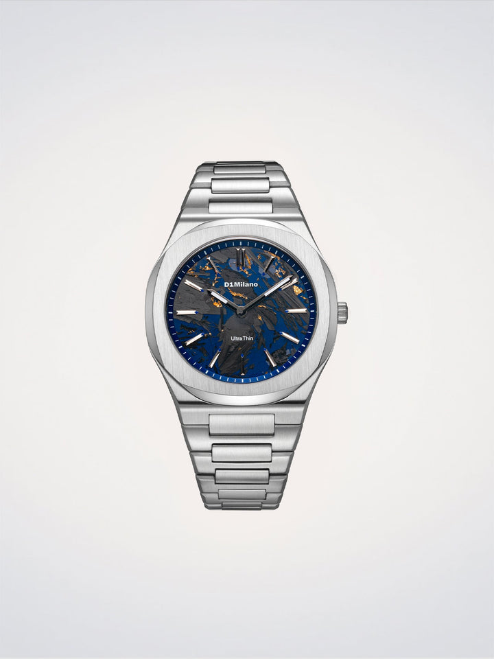 Montre ultra fine D1 Milano Carbon Reef 39 mm D1-UHBJ04