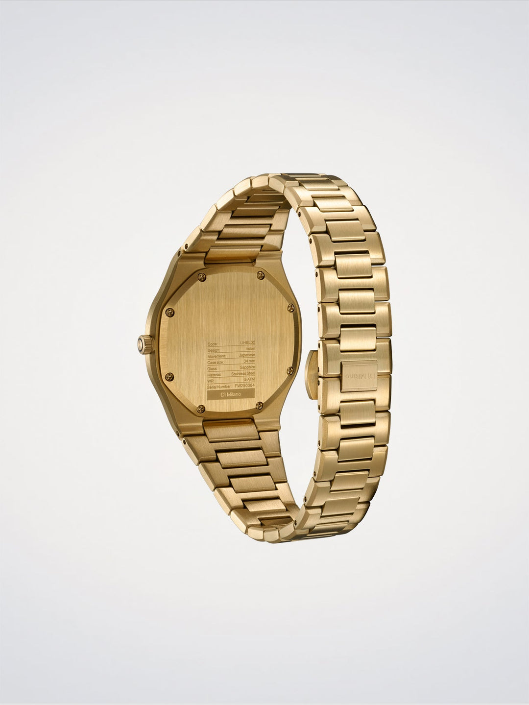 Reloj ultradelgado D1 Milano Gold Mellow 34 mm D1-UHBL02