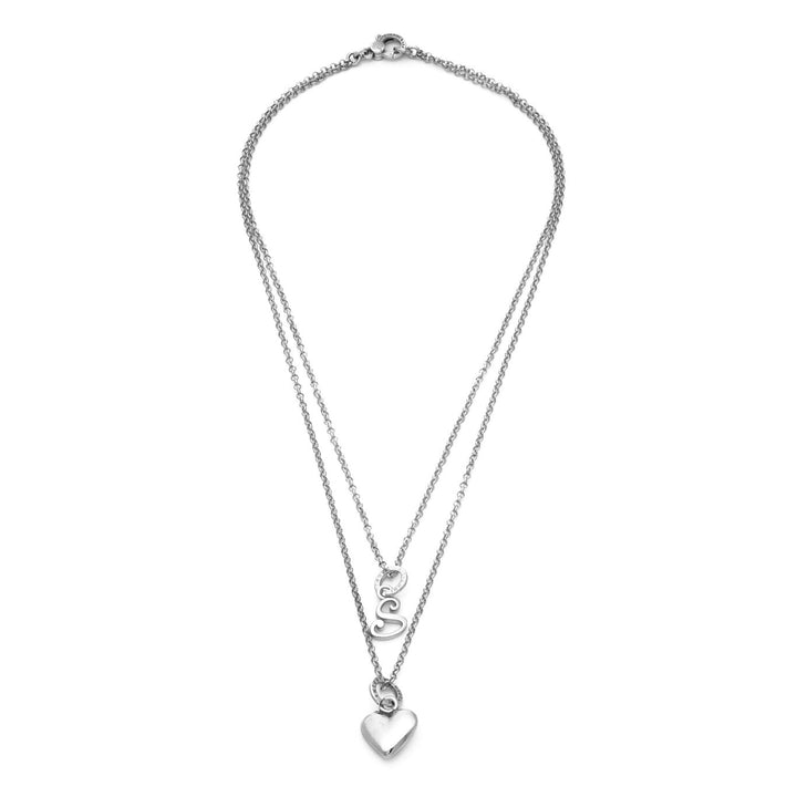 Collier coeur et lettre s Giovanni Raspini collier en argent 925 X01552