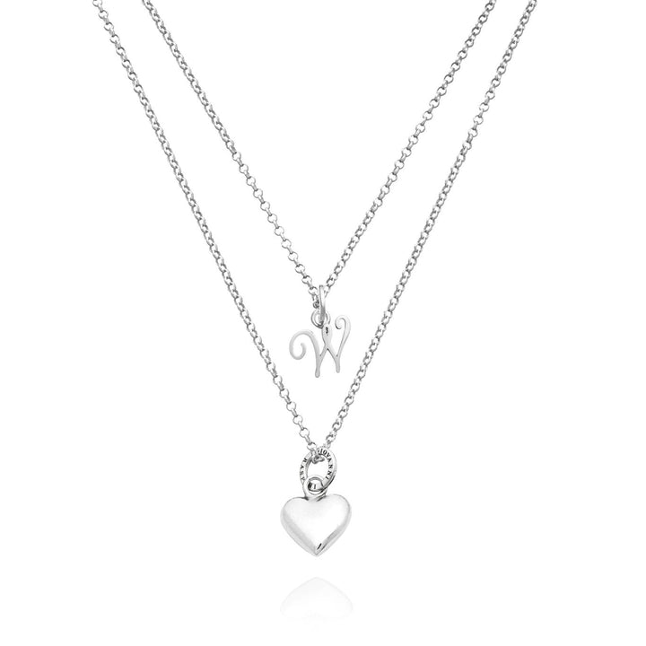 Giovanni Raspini collana cuore e lettera w Collana in Argento 925 X01548