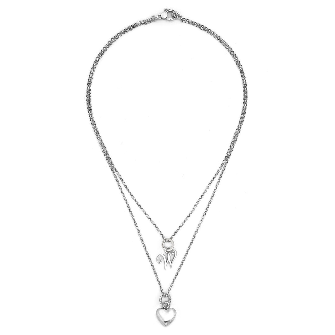 Giovanni Raspini collana cuore e lettera w Collana in Argento 925 X01548