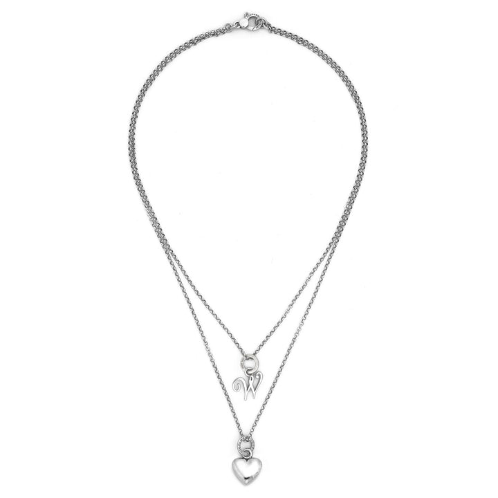 Giovanni Raspini collana cuore e lettera w Collana in Argento 925 X01548