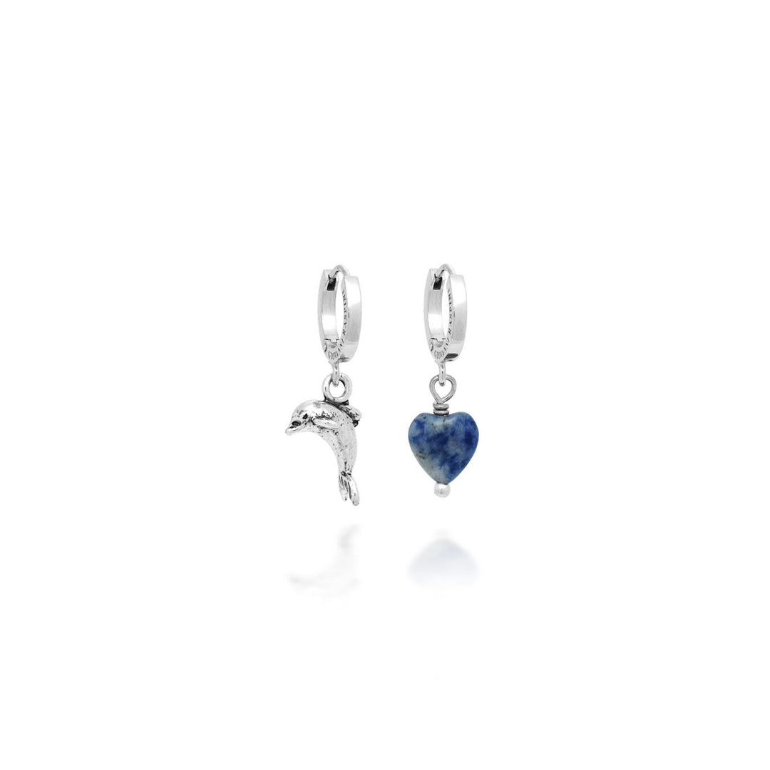 Pendientes Giovanni Raspini Huggie Delfín plata X01843