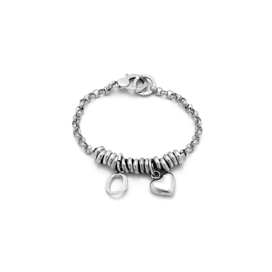 Giovanni Raspini Bracciale Cuore e Lettera O argento X01883