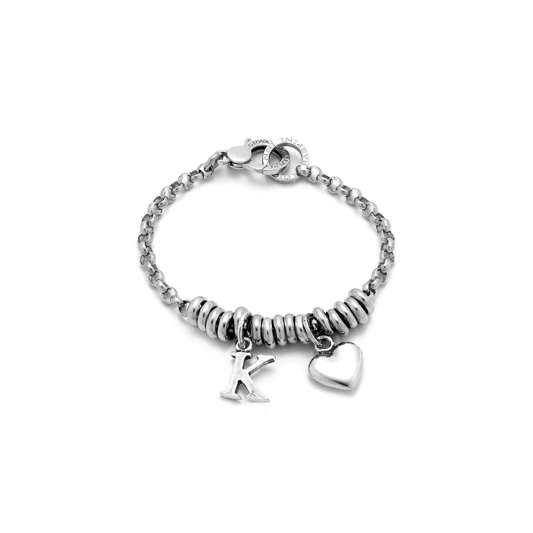Giovanni Raspini Bracciale Cuore e Lettera K argento X01887