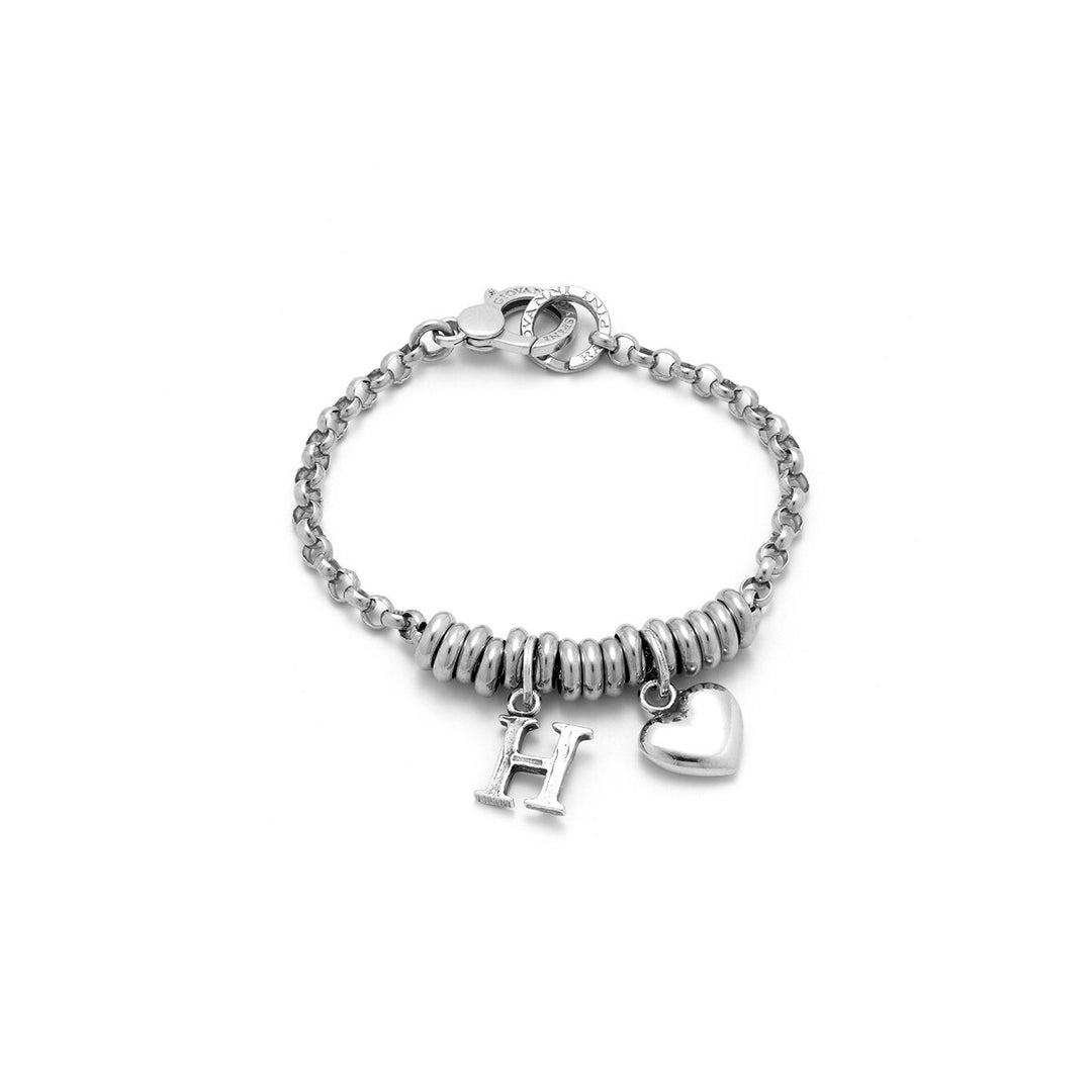 Giovanni Raspini Bracciale Cuore e Lettera H argento X01890