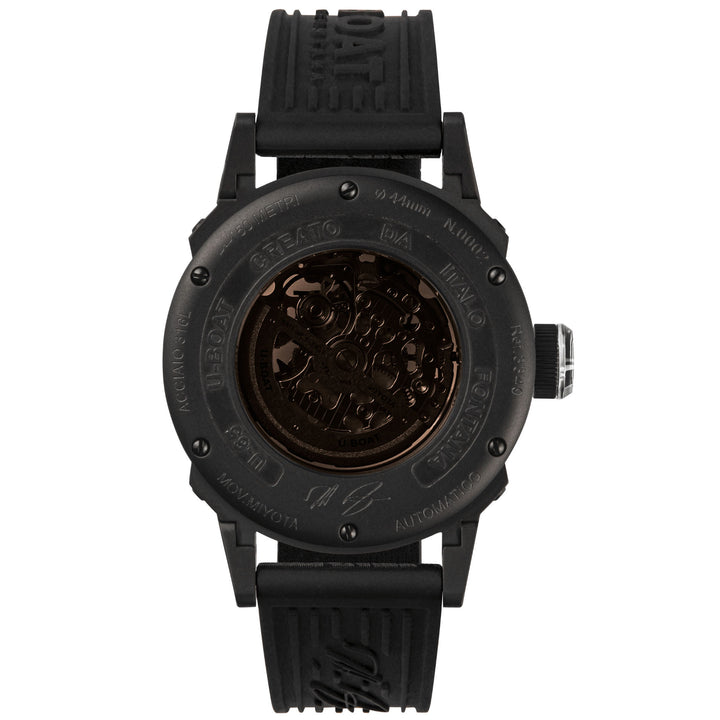 Reloj U-BOAT U-65 44mm blanco automático acero acabado PVD negro 3349