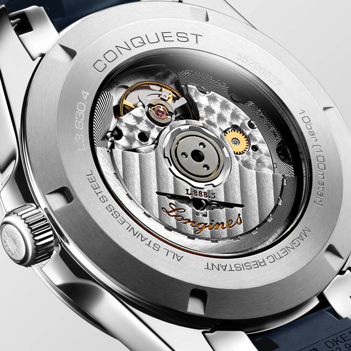 Longines Conquest 41mm Reloj automático de acero azul L3.830.4.92.9