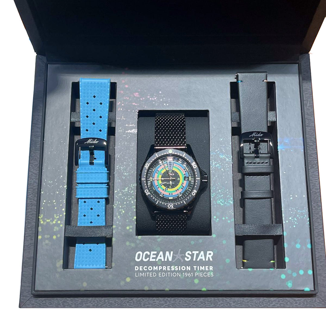 Mido Watch Ocean Star Decompression Worldtimer Limited Edition 1961 40mm Black Automatic Steel Finish PVD Black M026.807.33.051.00