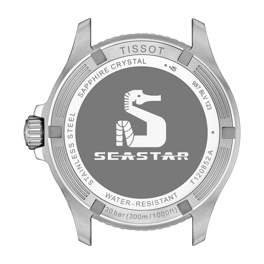 Tissot montre Seastar 1000 GMT 40mm noir quartz acier finition PVD or jaune T120.852.22.051.00