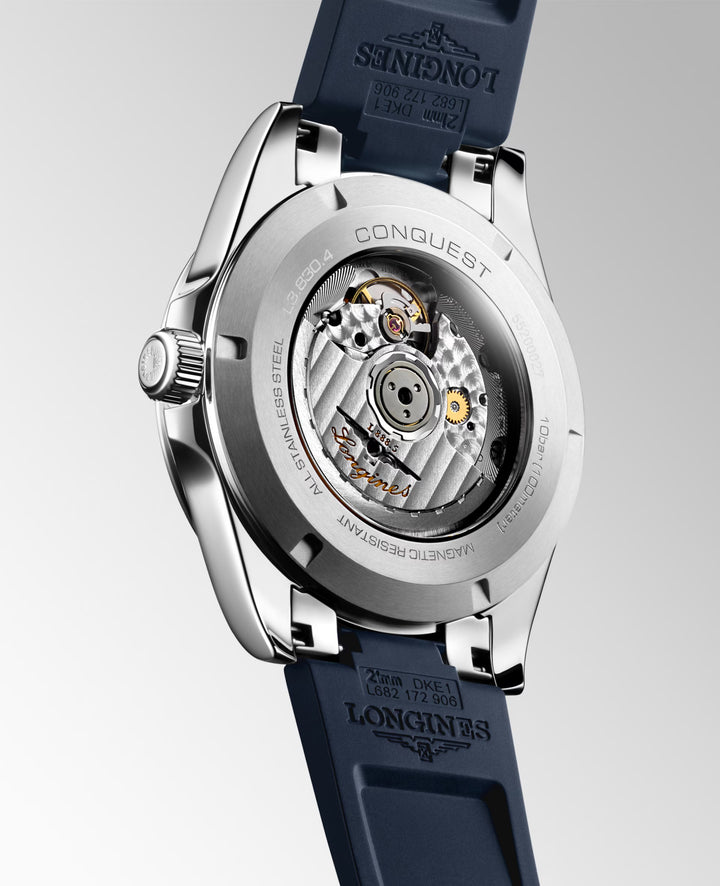 Longines Conquest 41mm Reloj automático de acero azul L3.830.4.92.9