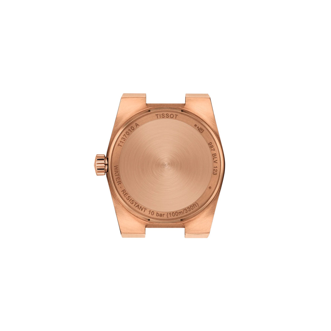 Montre Tissot PRX 25mm or rose diamants quartz acier PVD finition or rose T137.010.33.506.00