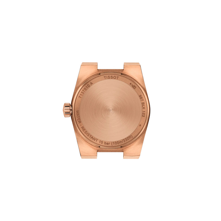 Montre Tissot PRX 25mm or rose diamants quartz acier PVD finition or rose T137.010.33.506.00