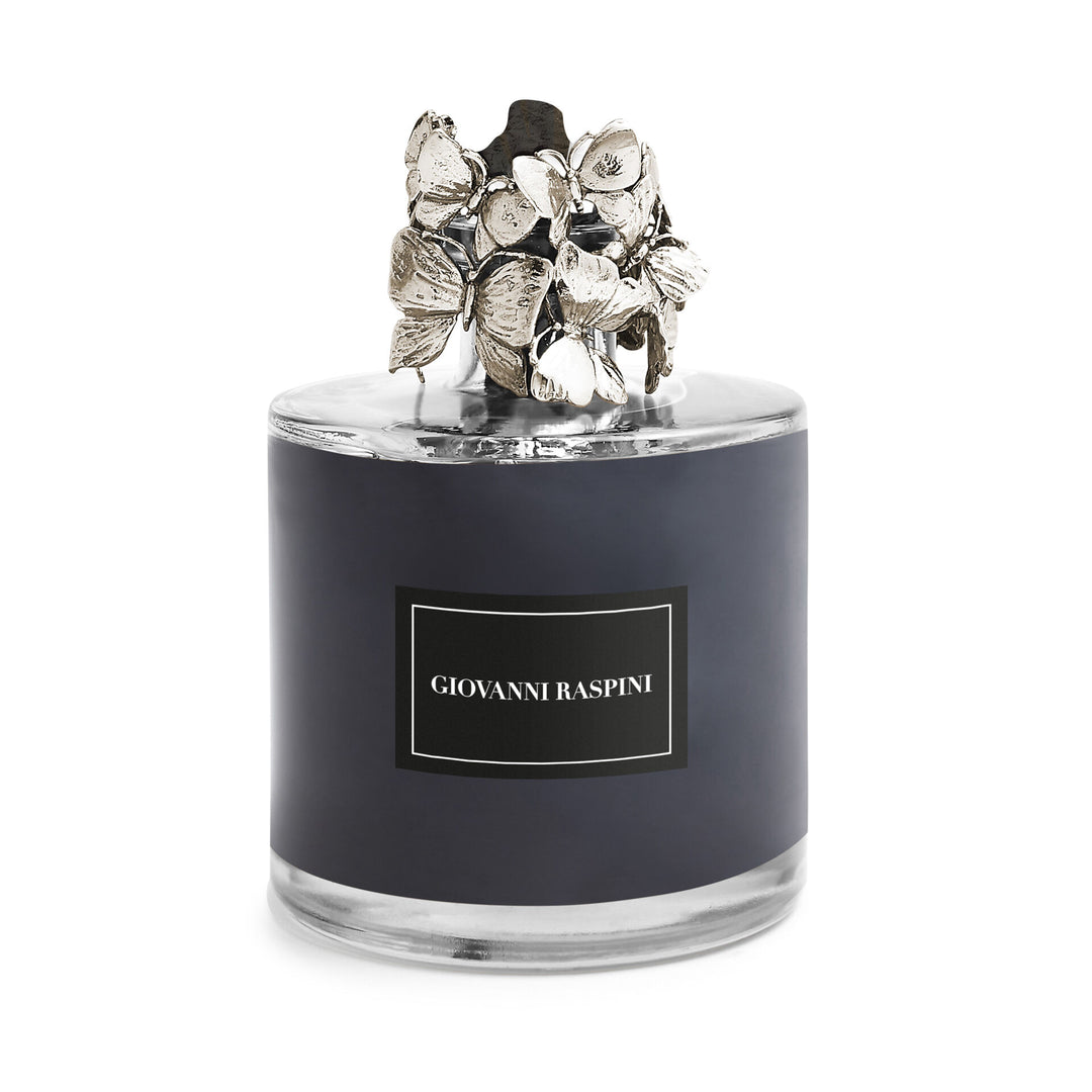 Giovanni Raspini Farfalle Diffuser - Nero Divino home fragrance with white bronze decoration - XB0102