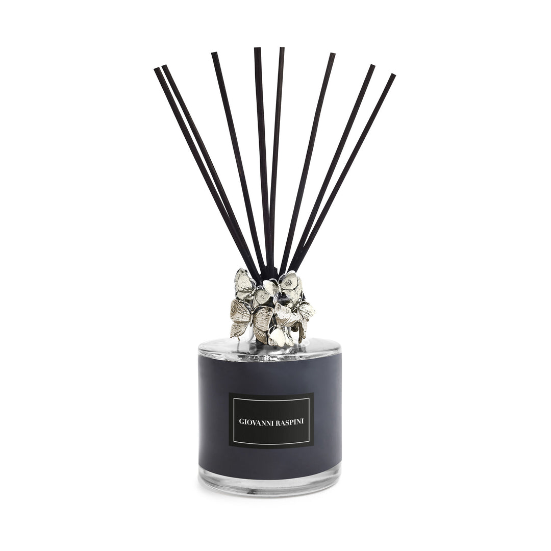 Giovanni Raspini Farfalle Diffuser - Nero Divino home fragrance with white bronze decoration - XB0102