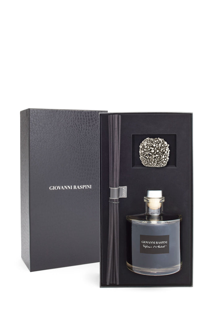 Giovanni Raspini Perlage Diffuser - Nero Divino home fragrance with white bronze decoration - XB0144