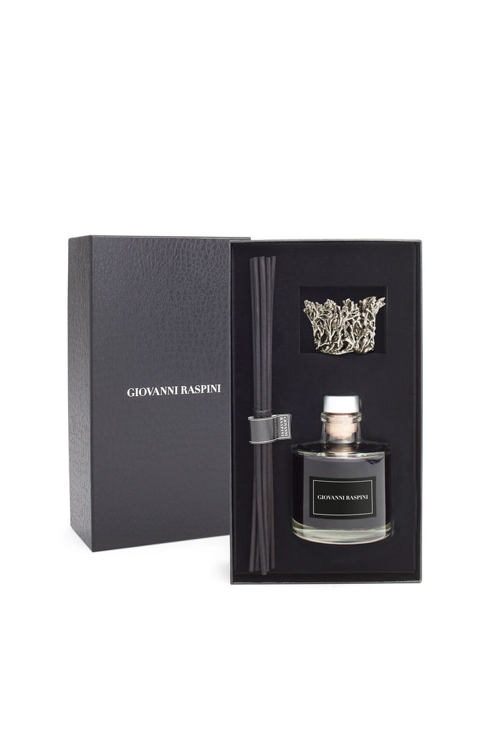 Giovanni Raspini Coralli Diffuser - Nero Divino home fragrance with white bronze decoration - XB0153