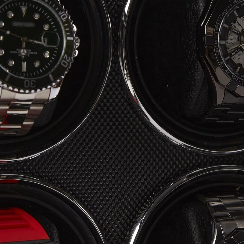 Capodagli-Box mit Rotor für 4 schwarze XB4-Uhren