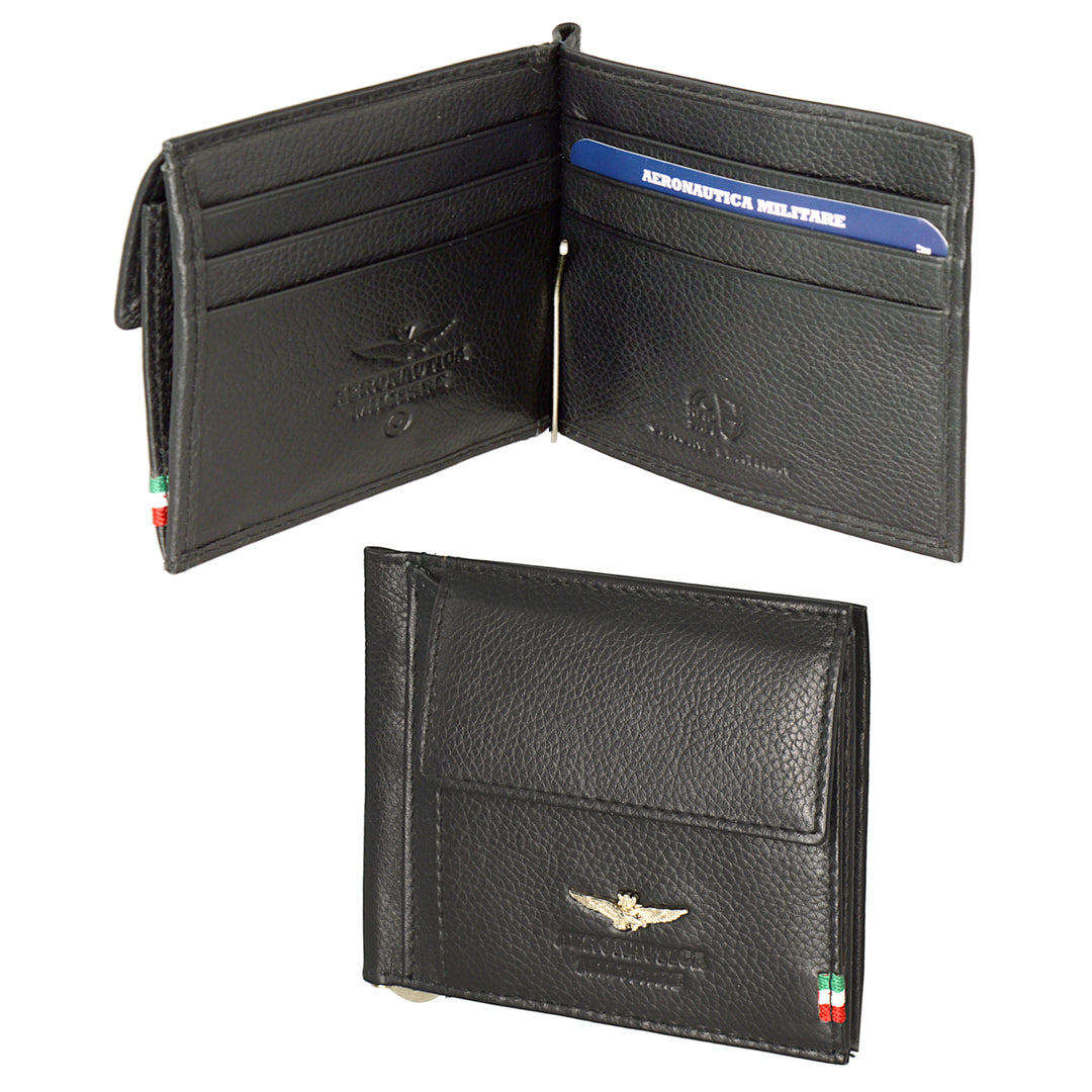 Aeronautica Militare Lederbrieftasche mit Geldscheinklammer FLAG AM110-NE