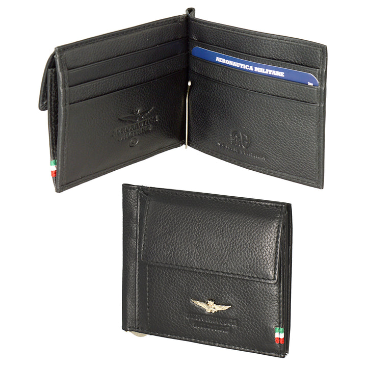 Aeronautica Militare Lederbrieftasche mit Geldscheinklammer FLAG AM110-NE