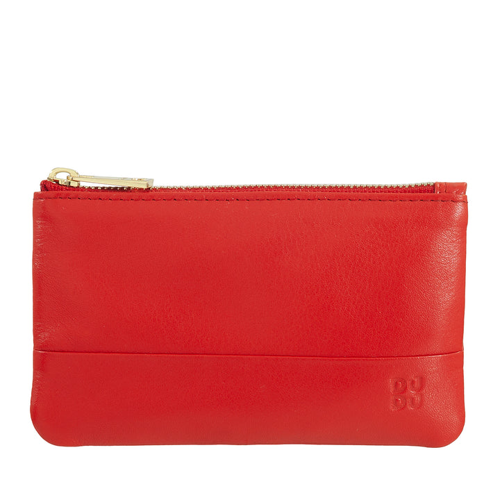 DUDU Étui à clés en cuir coloré pour homme et femme, format sachet avec zip