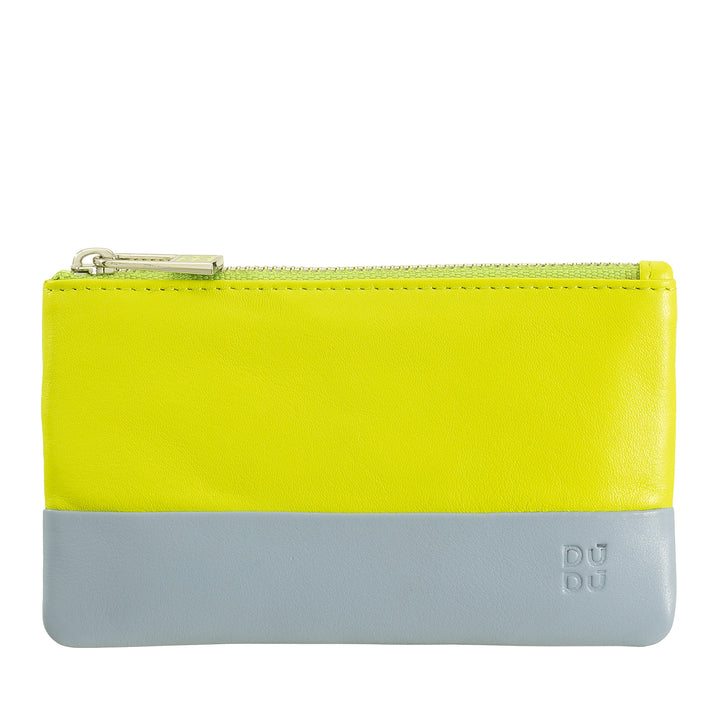 DUDU Étui à clés en cuir coloré pour homme et femme, format sachet avec zip