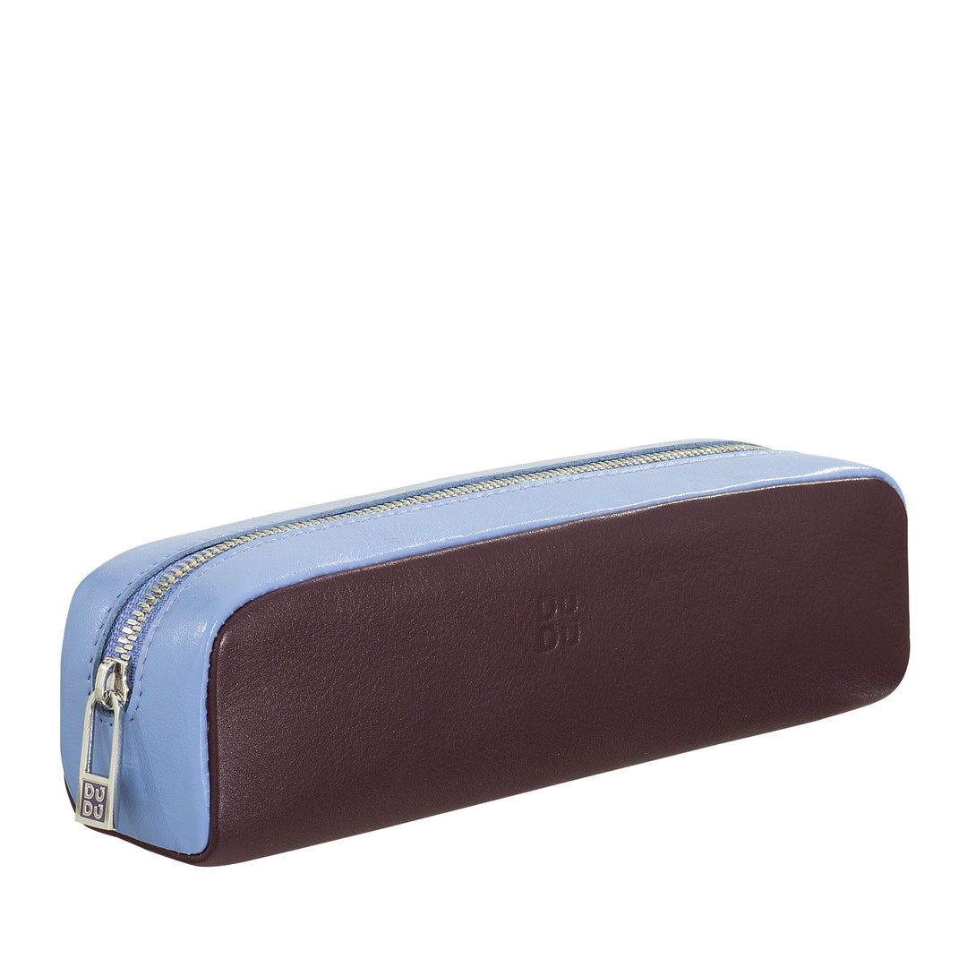 Trousse à stylos DUDU en porte-crayon en cuir multicolore avec fermeture éclair pour le bureau et l&