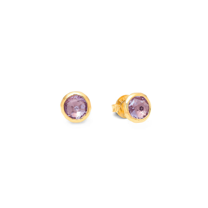 Pendientes Giovanni Raspini Loop Plata 925 Acabado en PVD Oro Blanco Cristal 12134