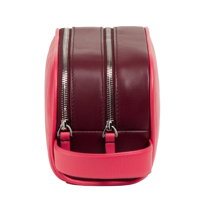 DUDU Neceser de Viaje para Hombre y Mujer en Piel Suave y Duradera, Neceser con Doble Cremallera, Interior Repelente al Agua, Bolso de Mano con Asa