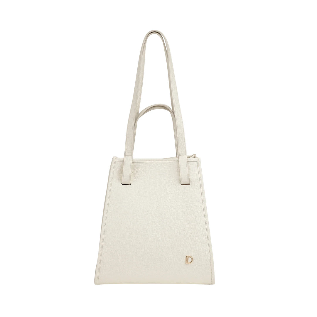 DUDU Bolso de Mujer en Piel Auténtica Made in Italy, Elegante Bolso Shopper Tote, Doble Asa, Piel Flor o Ante - Bolso Grande para Trabajo y Tiempo libre