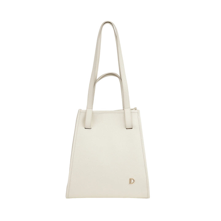 DUDU Bolso de Mujer en Piel Auténtica Made in Italy, Elegante Bolso Shopper Tote, Doble Asa, Piel Flor o Ante - Bolso Grande para Trabajo y Tiempo libre