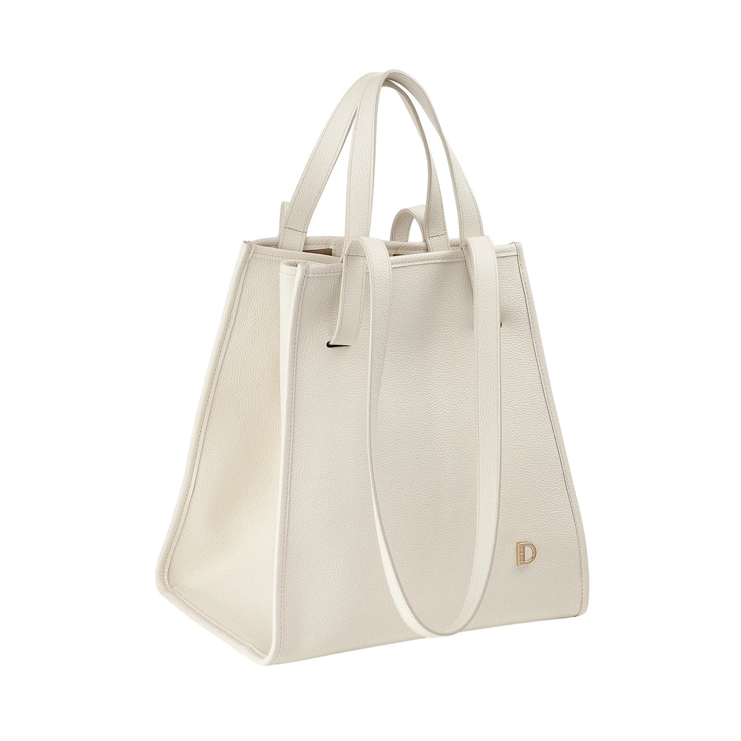 DUDU Bolso de Mujer en Piel Auténtica Made in Italy, Elegante Bolso Shopper Tote, Doble Asa, Piel Flor o Ante - Bolso Grande para Trabajo y Tiempo libre