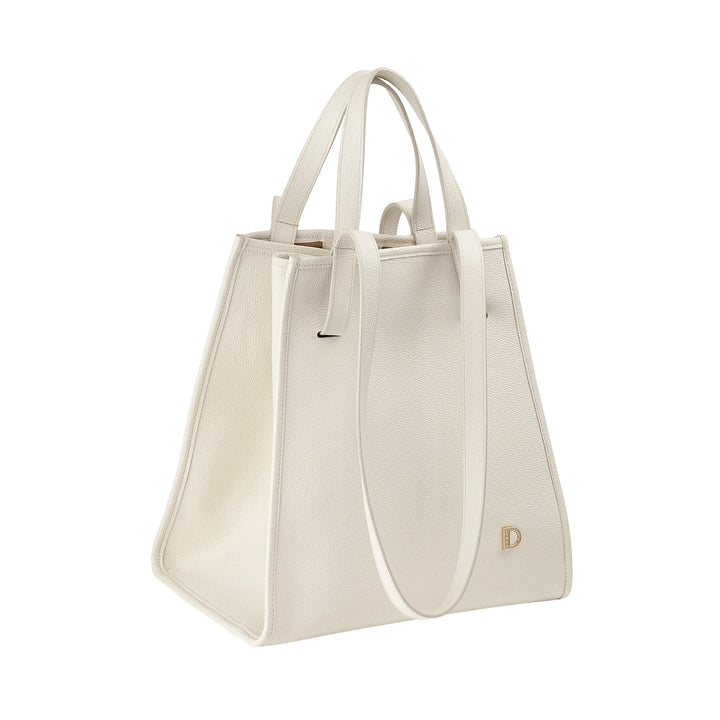 DUDU Bolso de Mujer en Piel Auténtica Made in Italy, Elegante Bolso Shopper Tote, Doble Asa, Piel Flor o Ante - Bolso Grande para Trabajo y Tiempo libre