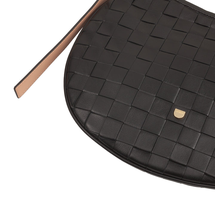DUDU Borsa a Spalla Donna in Vera Pelle Intrecciata – Elegante Borsa Hobo con Tracolla Regolabile e Cerniera Zip, Design Artigianale, Capiente e Versatile