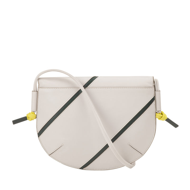 DUDU Borsa a Tracolla Donna in Vera Pelle – Borsetta Piccola con Chiusura a Patta Stile Tennis con Tracolla Regolabile e Interno Capiente