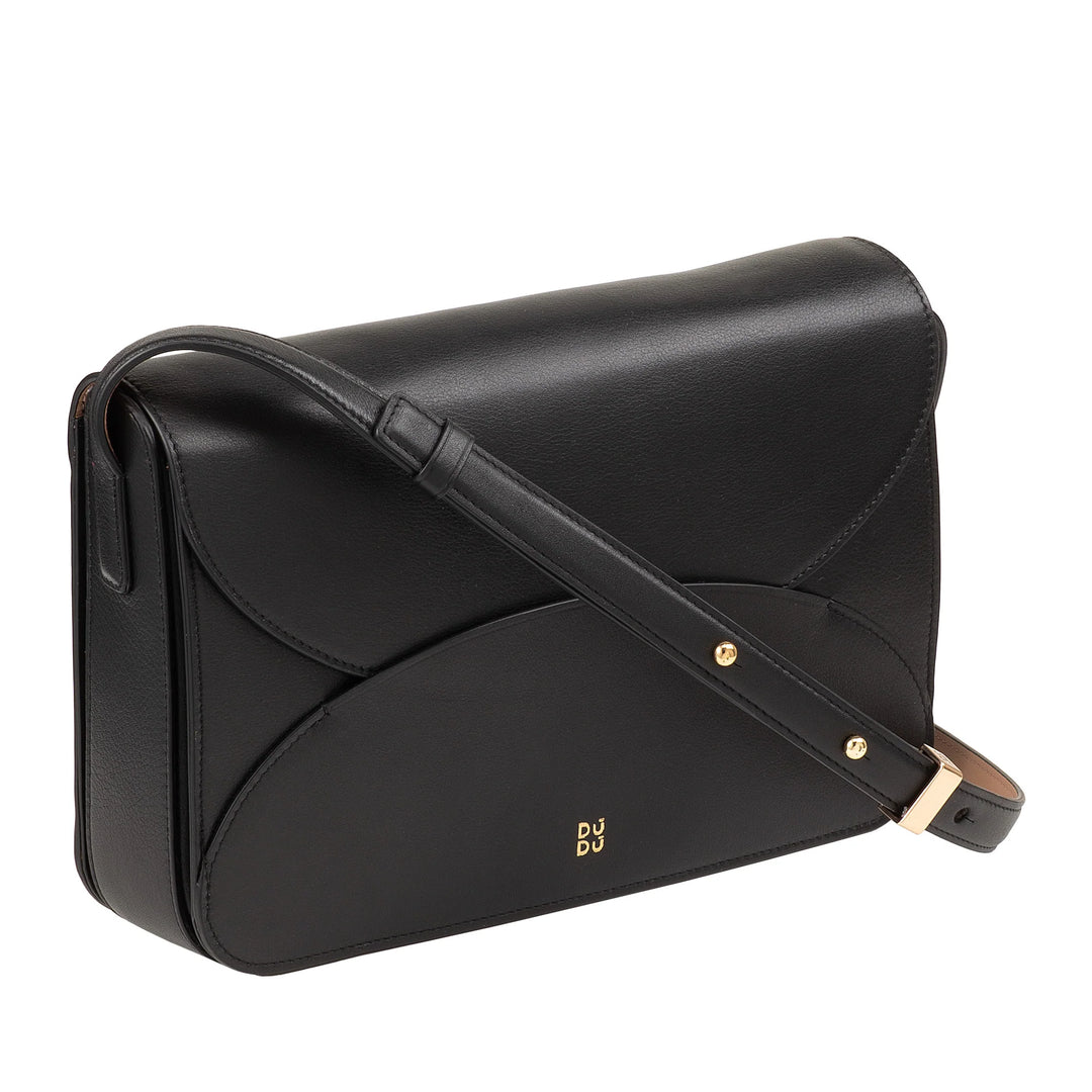 DUDU Borsa a Tracolla Grande Donna in Pelle - Borsa Donna Elegante e Capiente, Design a Busta Envelope, con Tracolla Regolabile e Patta Magnetica di Chiusura