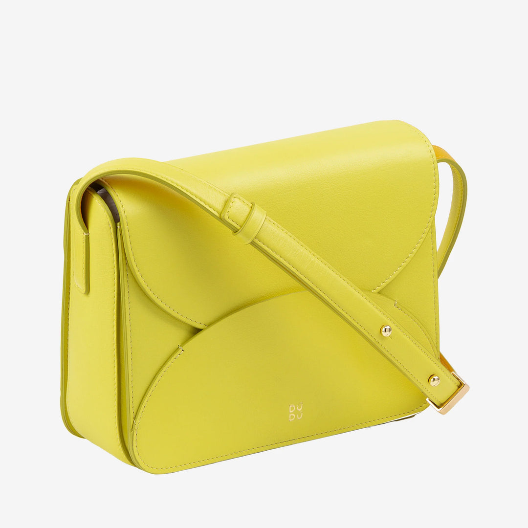 DUDU Damen-Umhängetasche aus Leder mit Umschlagklappe, kleine, elegante und vielseitige Handtasche mit verstellbarem Schultergurt, perfekte Tasche für jeden Anlass