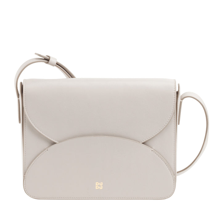 DUDU Damen-Umhängetasche aus Leder mit Umschlagklappe, kleine, elegante und vielseitige Handtasche mit verstellbarem Schultergurt, perfekte Tasche für jeden Anlass