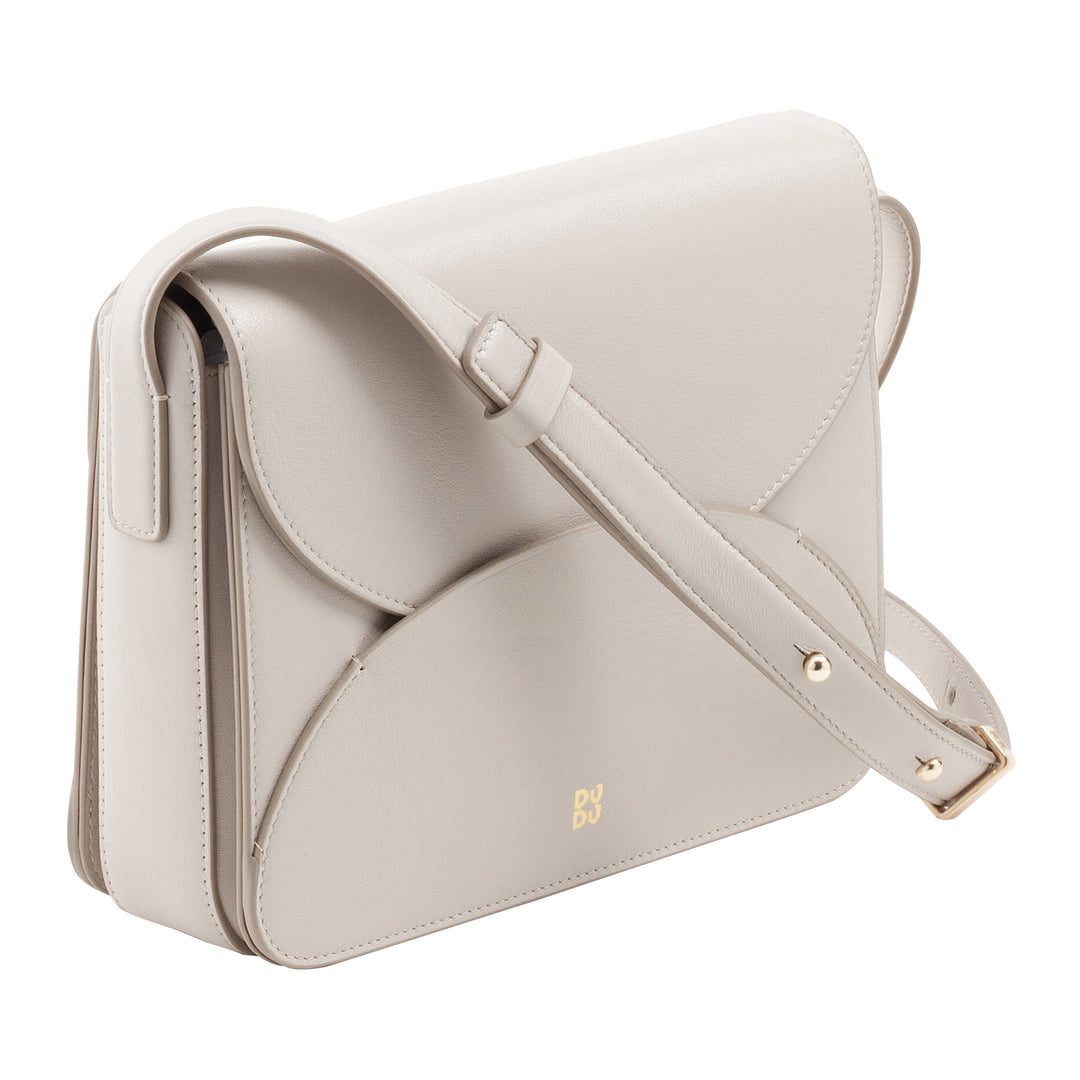 DUDU Damen-Umhängetasche aus Leder mit Umschlagklappe, kleine, elegante und vielseitige Handtasche mit verstellbarem Schultergurt, perfekte Tasche für jeden Anlass