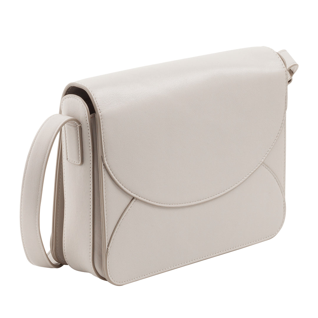DUDU Damen-Umhängetasche aus Leder mit Umschlagklappe, kleine, elegante und vielseitige Handtasche mit verstellbarem Schultergurt, perfekte Tasche für jeden Anlass