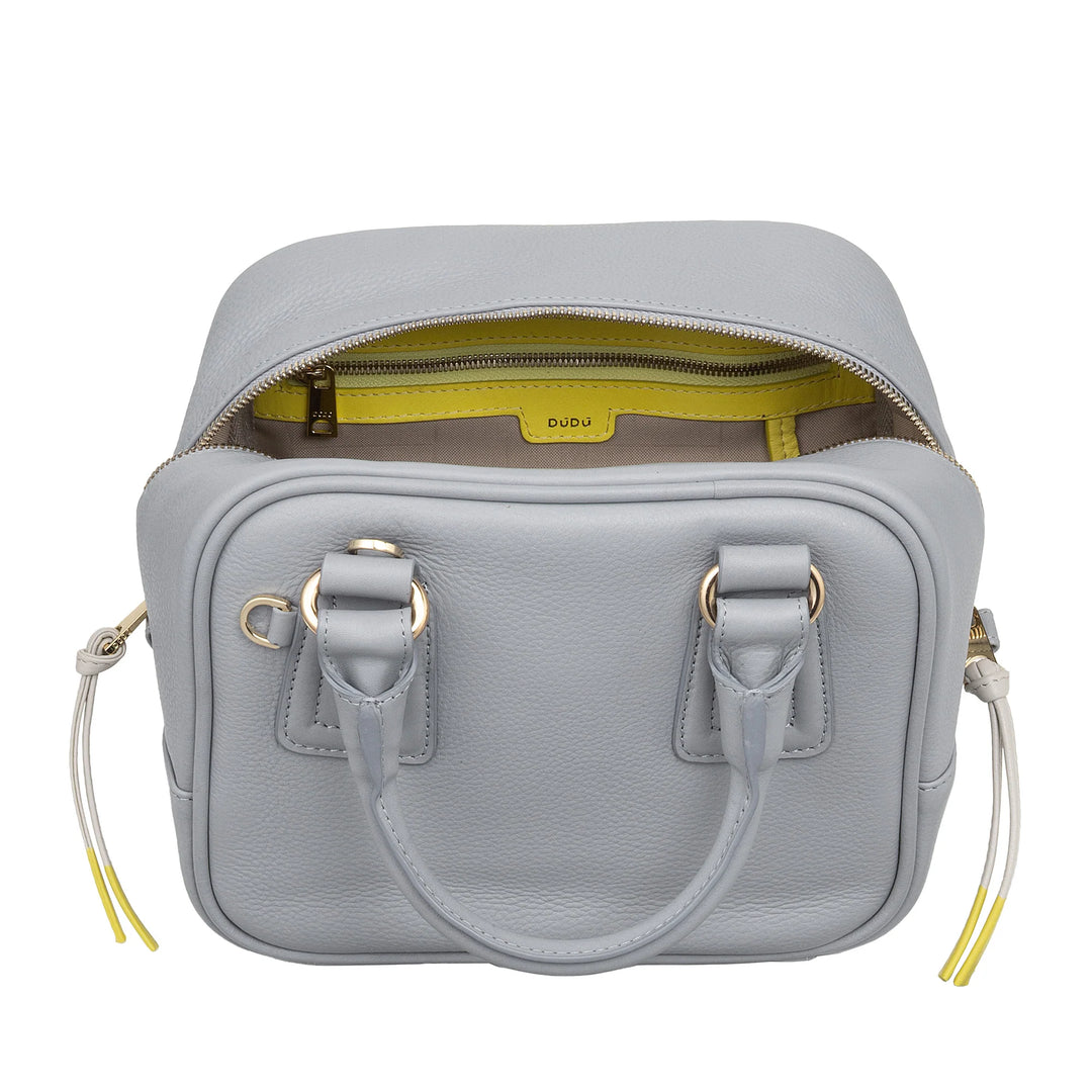DUDU Borsa Bauletto Donna in Pelle con Tracolla Regolabile, Elegante e Compatta, Borsa a Mano e Spalla con Cerniera Zip