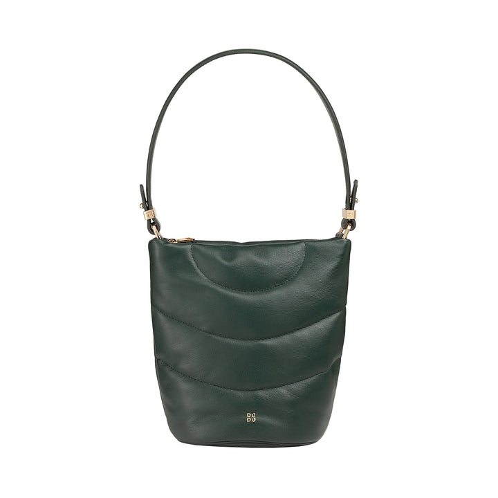 DUDU Bolso Bandolera Mujer y Bandolera Acolchada Acolchada en Piel Napa, Bolso Pequeño con Cremallera, Diseño Elegante