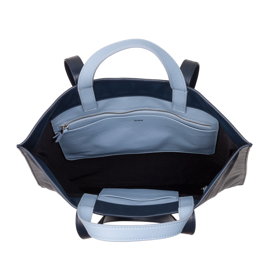 DUDU Bolso Grande Suave para Mujer, Bolso Shopping Tote en Piel de Color, Doble Asa, Elegante Bolso de Hombro, Bolso Grande