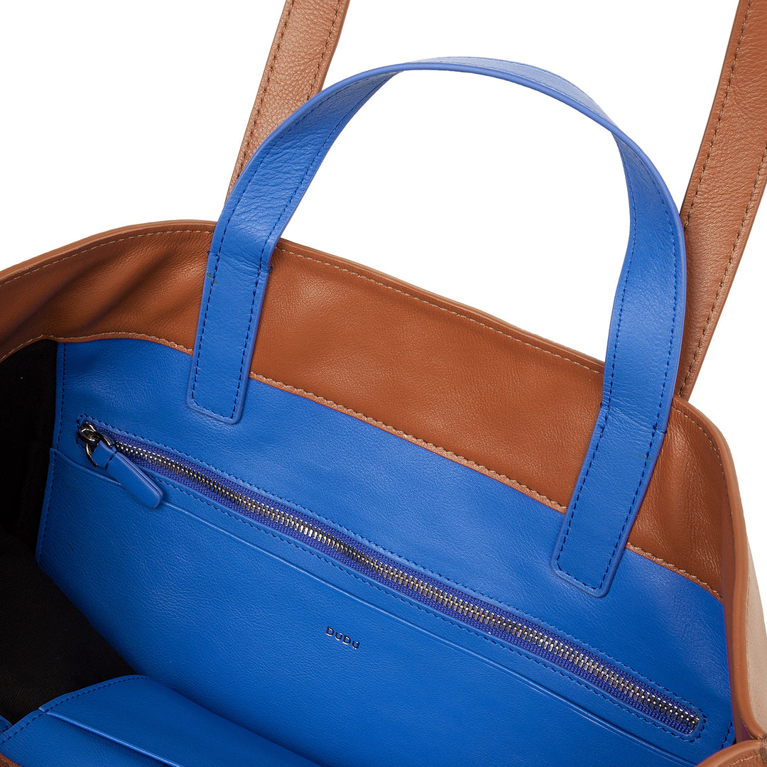 DUDU Bolso Grande Suave para Mujer, Bolso Shopping Tote en Piel de Color, Doble Asa, Elegante Bolso de Hombro, Bolso Grande