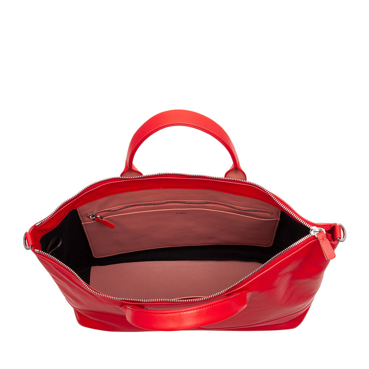 DUDU Sac à bandoulière élégant pour femme en cuir véritable, sac à main avec deux poignées et fermeture éclair