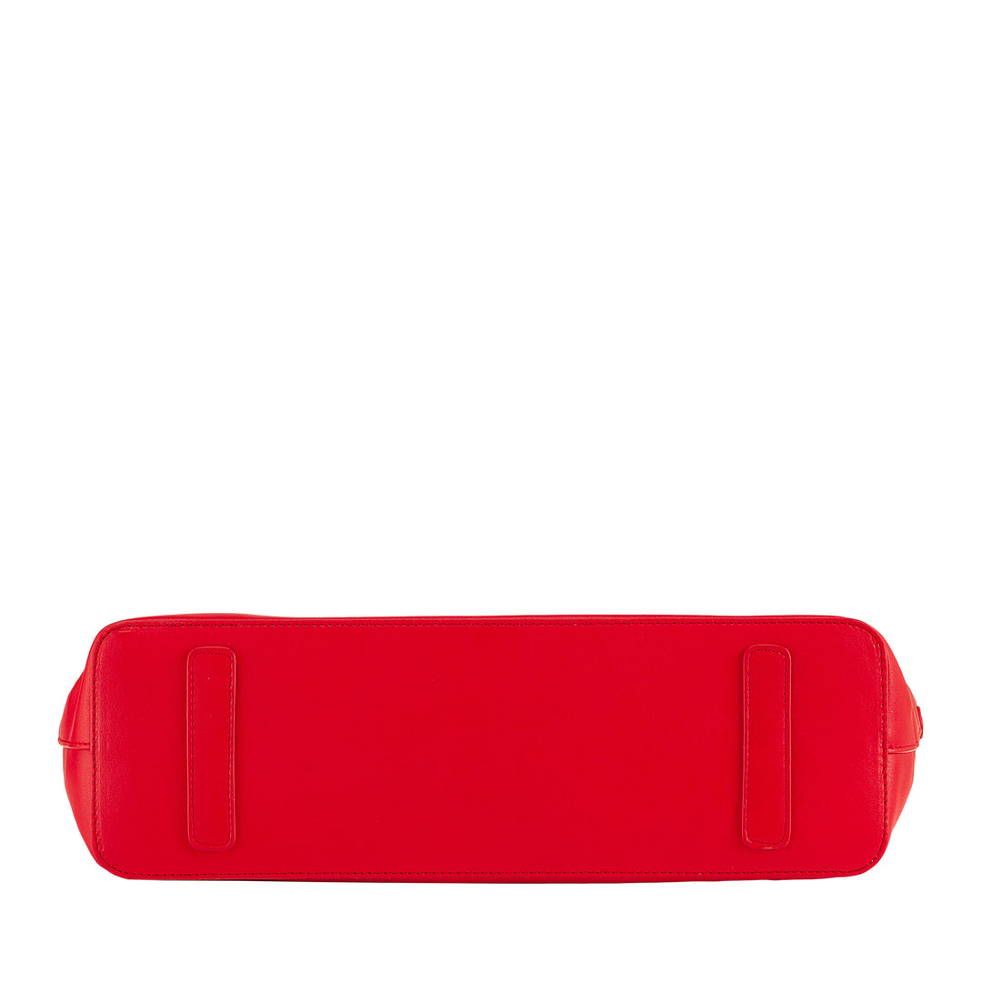 DUDU Sac à bandoulière élégant pour femme en cuir véritable, sac à main avec deux poignées et fermeture éclair
