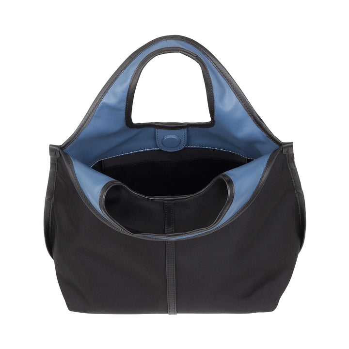 DUDU Petit Sac à Main Bandoulière pour Femme en Nylon et Cuir - Cabas Léger avec Bandoulière Ajustable et Fermeture Magnétique