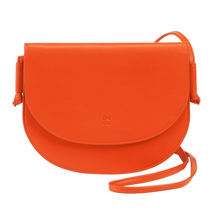 DUDU Petit sac à bandoulière en cuir pour femme, sac à main au design compact et fin avec fermeture à bouton, bandoulière réglable