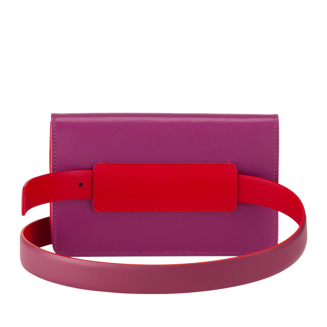DUDU Piccola Borsa a Tracolla Spalla Donna Catena Made in Italy in Vera Pelle, Convertibile a Marsupio, Mini Borsetta a Busta